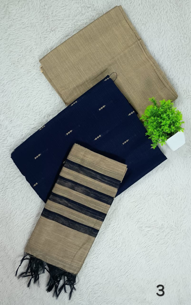 Raw Silk Kurthi Sets - Unstitched