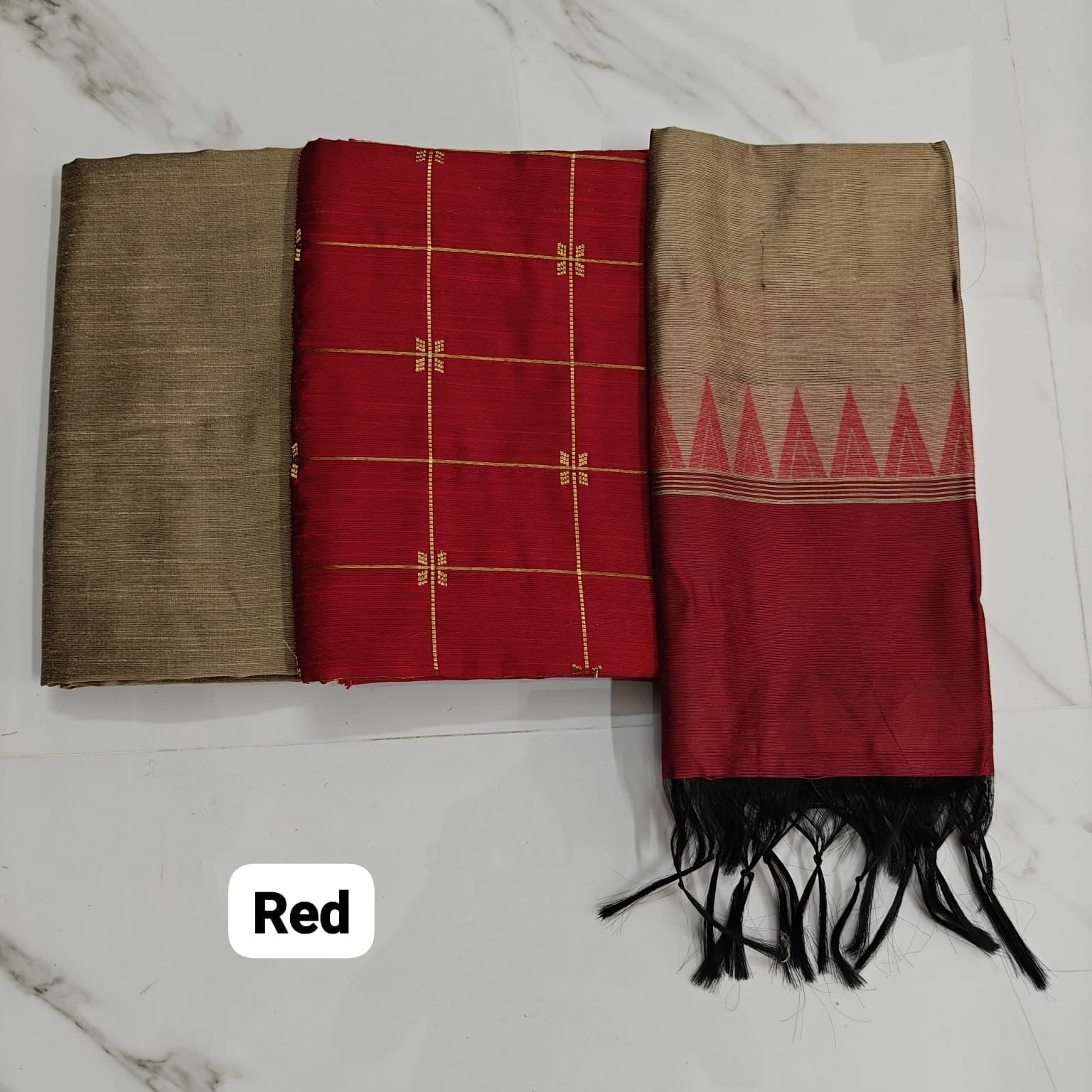 Raw Silk Kurthi Sets - Unstitched