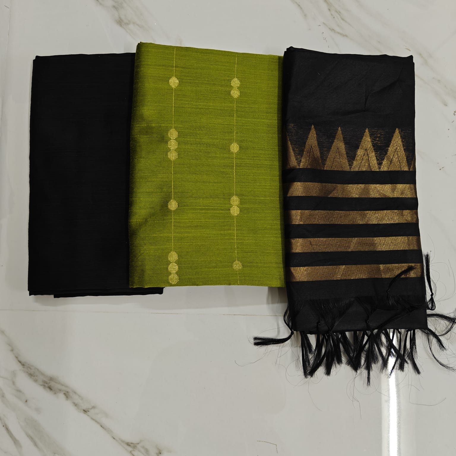 Raw Silk Kurthi Sets - Unstitched