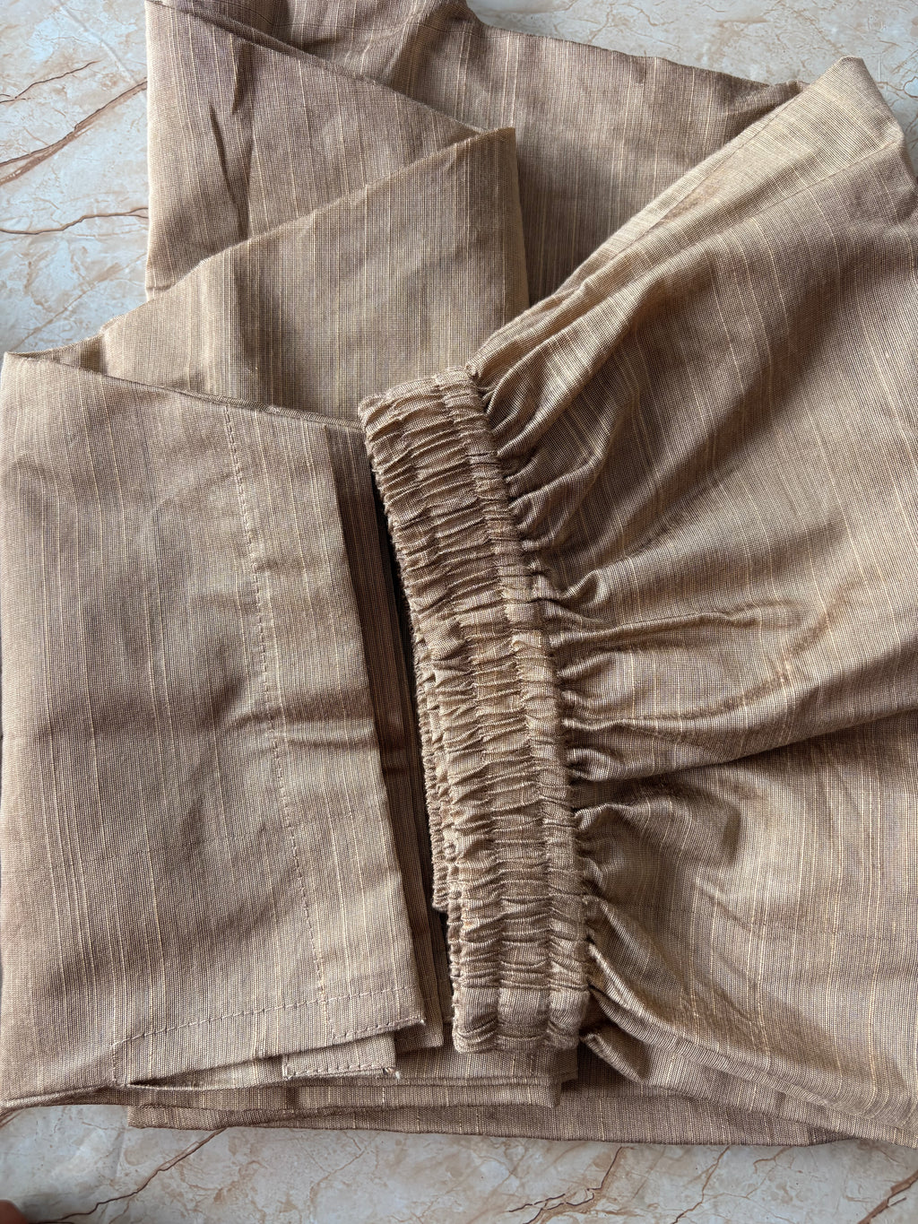 Orange Raw Silk Set